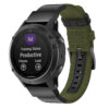G.ny2.11 Main Green StrapsCo QuickFit 22 Canvas Watch Band Strap For Garmin Fenix 5