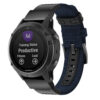 G.ny2.5 Main Blue StrapsCo QuickFit 22 Canvas Watch Band Strap For Garmin Fenix 5
