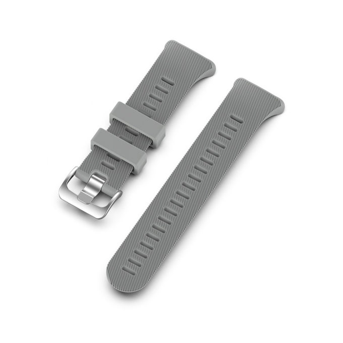 G.r45.7 Angle Grey StrapsCo QuickFit 22 Silicone Rubber Watch Band Strap For Garmin Forerunner 4545S & Swim 2
