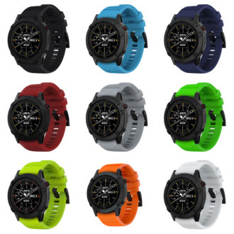 G.r47 All Colors StrapsCo QuickFit 22 Silicone Rubber Watch Band Strap For Garmin Fenix 6