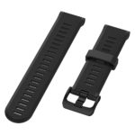 G.r49.1 Angle Black StrapsCo Silicone Rubber Watch Band Strap For Garmin Forerunner 945 & Quatix 5