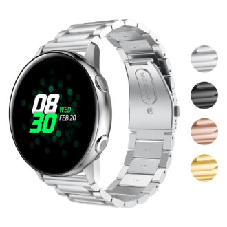 S.m13.ss Gallery Silver StrapsCo Stainless Steel Watch Band Strap For Samsung Galaxy Watch Active