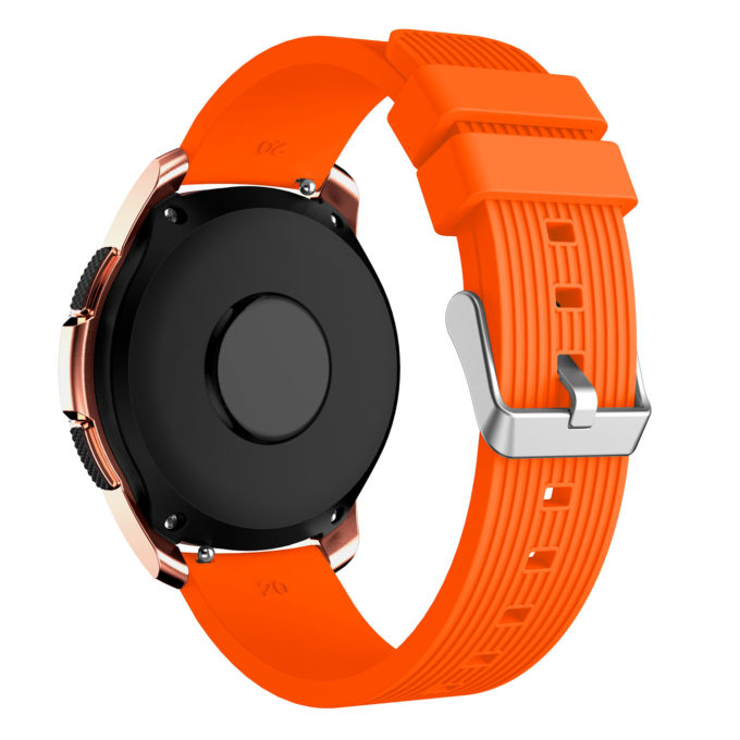 S.r18.12 Back Orange StrapsCo Silicone Rubber Watch Band Strap For Samsung Galaxy Watch 42mm