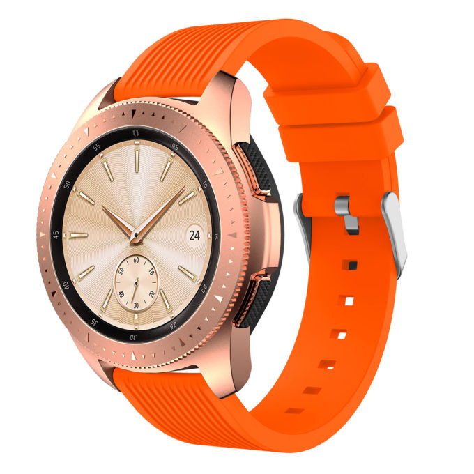 S.r18.12 Main Orange StrapsCo Silicone Rubber Watch Band Strap For Samsung Galaxy Watch 42mm
