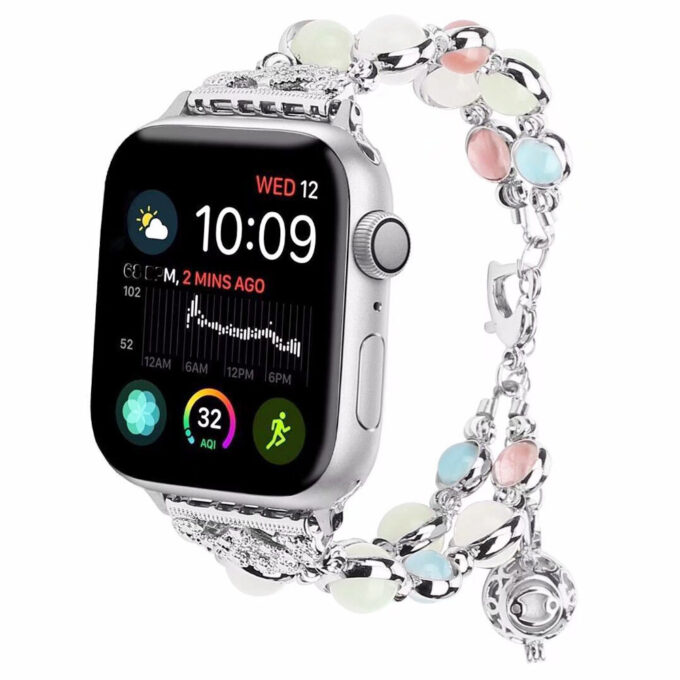 a.m38.ss Main Silver StrapsCo Luminous Stainless Steel Watch Band Strap for Apple Watch