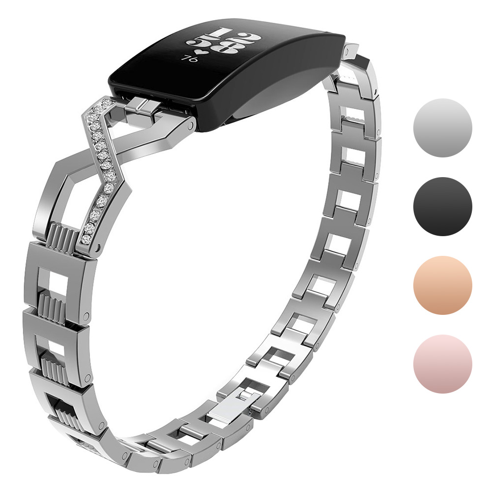 StrapsCo Metal Alloy Link Jewelry Watch Bracelet Band for Fitbit Luxe