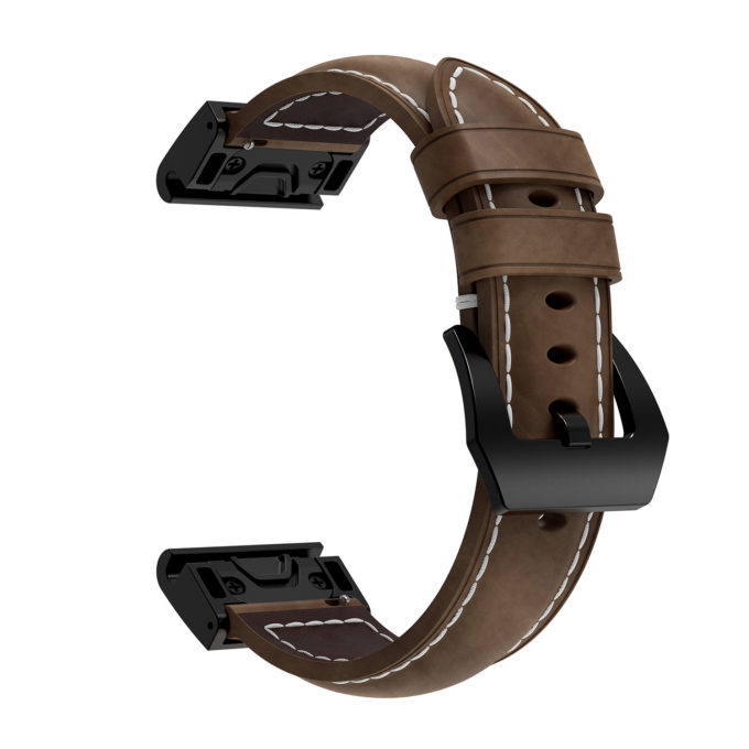 G.l6.2 Main Brown StrapsCo QuickFit 22 Leather Watch Band Strap For Garmin Fenix 5