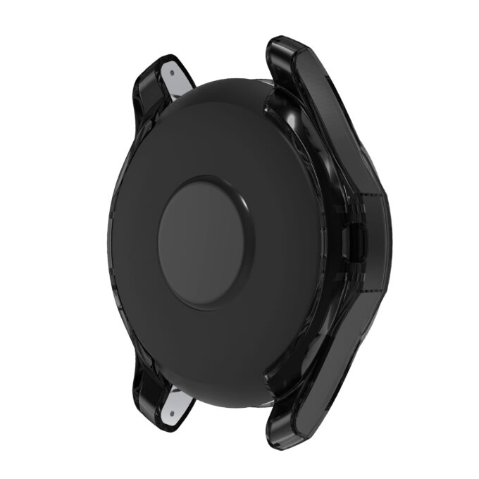 s.pc4 .1 Back Black StrapsCo Silicone Rubber Protective Case Cover for Samsung Galaxy Watch 46mm