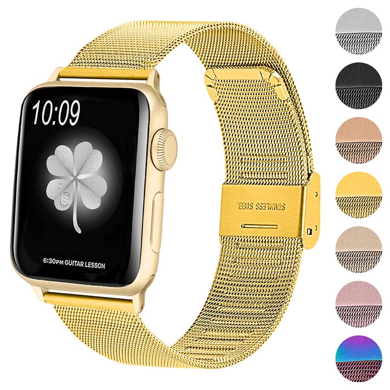 Metal mesh apple watch band best sale