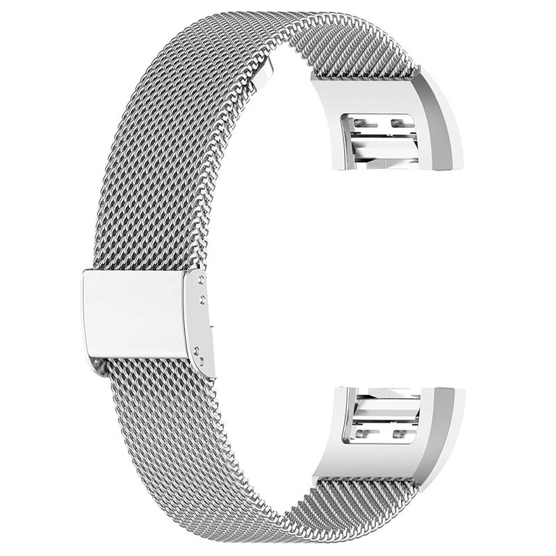New For Fitbit Charge 2 Band Metal Stainless Steel Milanese Mesh Wristband Strap 