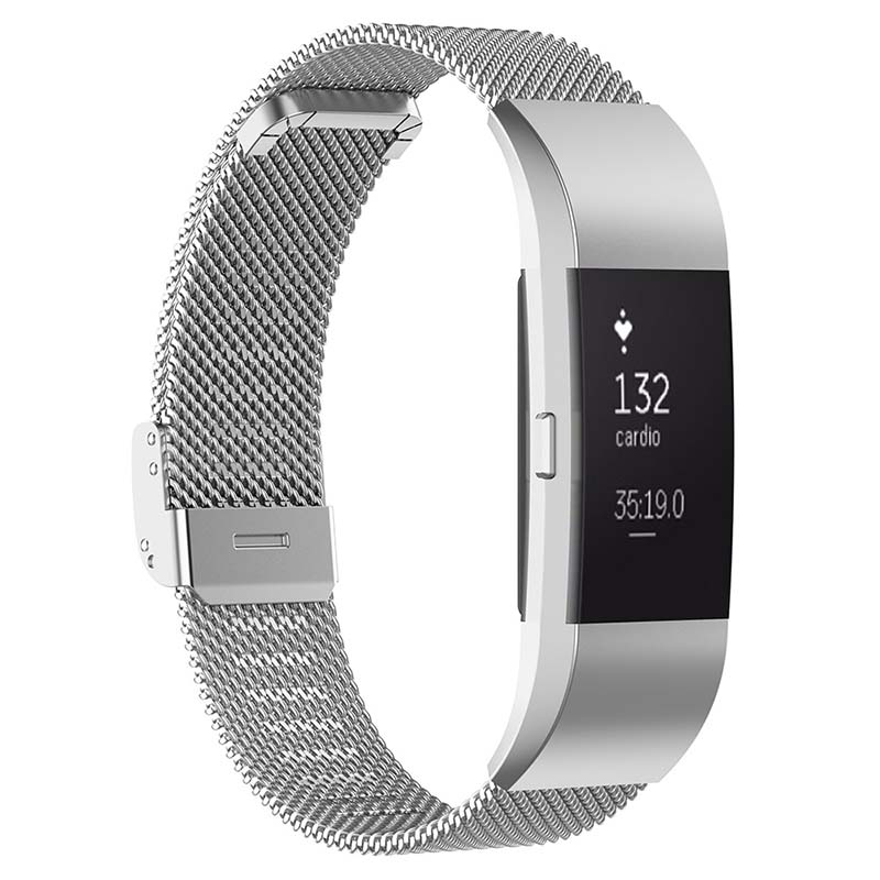Simpeak Milanese Stainless Steel Replacement Band Straps,US For Fitbit Charge 2 