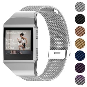 Fb.m32.ss Gallery Silver StrapsCo Milanese Mesh Stainless Steel Watch Band Strap For FitBit Ionic