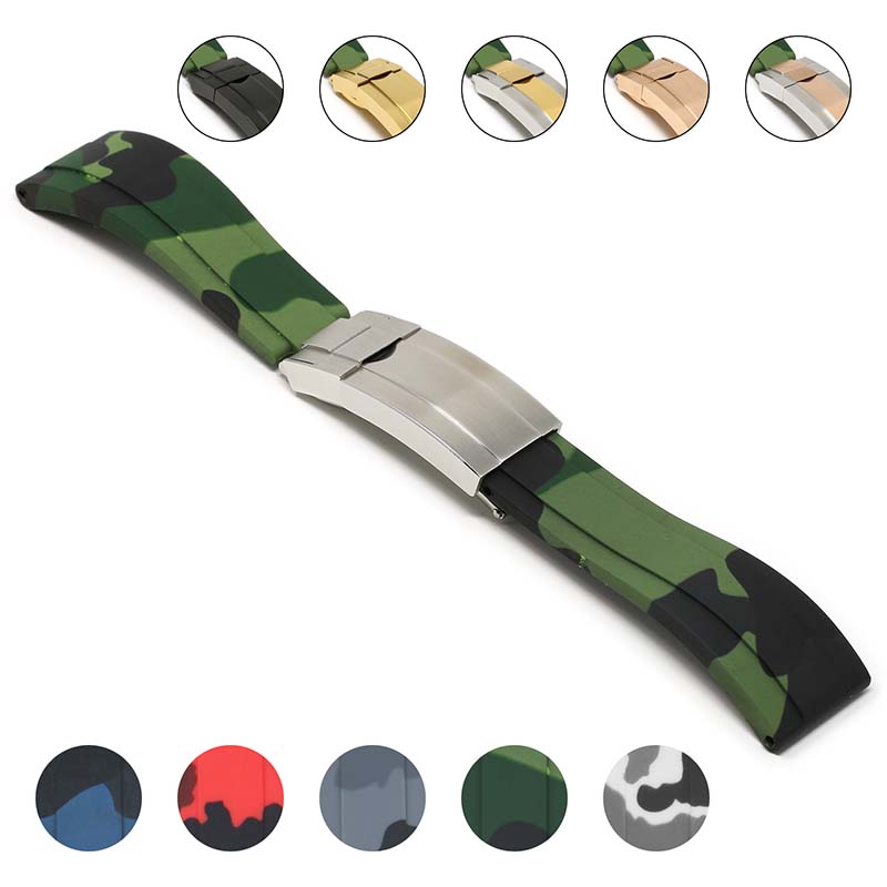 Camo Rubber Replacement Strap for Rolex 