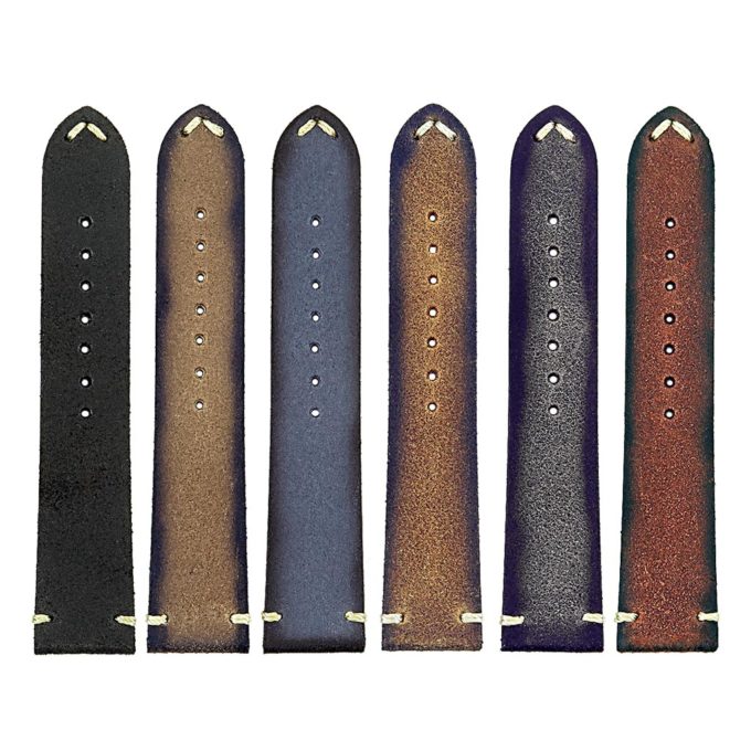All Color DASSARI Patina ds6 Distressed Italian Leather Strap