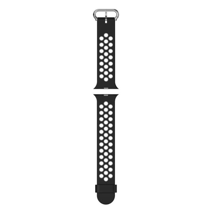 A.r2.1.7 Up Black & Grey StrapsCo Silicone Perforated Rubber Watch Band Strap For Apple Watch Series 12345