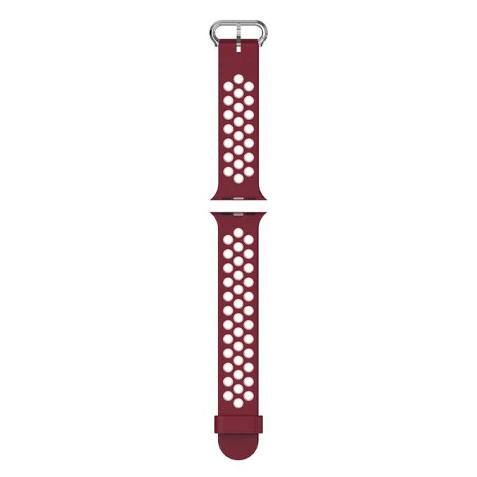 A.r2.6.13 Up Red & Pink StrapsCo Silicone Perforated Rubber Watch Band Strap For Apple Watch Series 12345