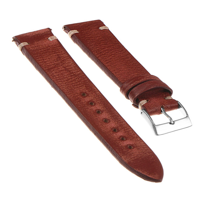ks4.6 Angled Distressed Leather Strap in Red