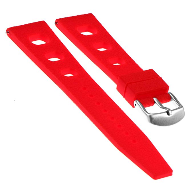 pu13.6 Angled Silicone Rubber Rally Strap in Red