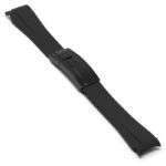 R.rx1.1.mb Main Black (Black Clasp) StrapsCo Silicone Rubber Replacement Watch Band Strap For Rolex With Curved Ends