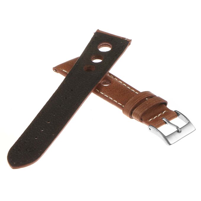 ra4.3 Vintatge Leather Rally Watch Strap in Tan 2