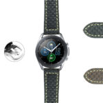 S.gx3.p400 DASSARI Azure Carbon Fiber Leather Strap For Samsung Galaxy Watch 3 45mm 41mm 22mm 20mm