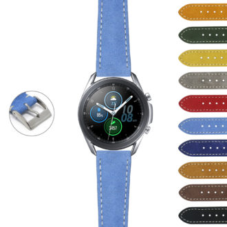 S.gx3.st34 StrapsCo Classic Suede Strap Short Standard Long For Samsung Galaxy Watch 3 45mm 41mm 22mm 20mm