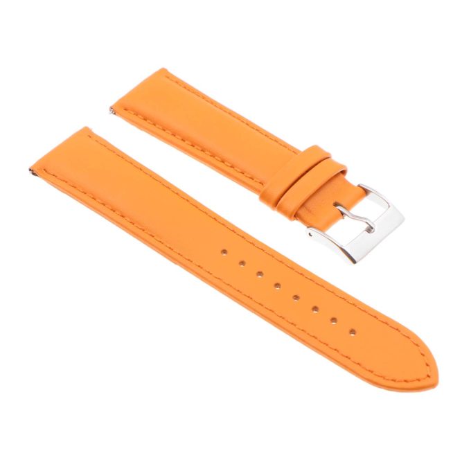 st18.12.12 Angle Orange Padded Smooth Leather Watch Band Strap