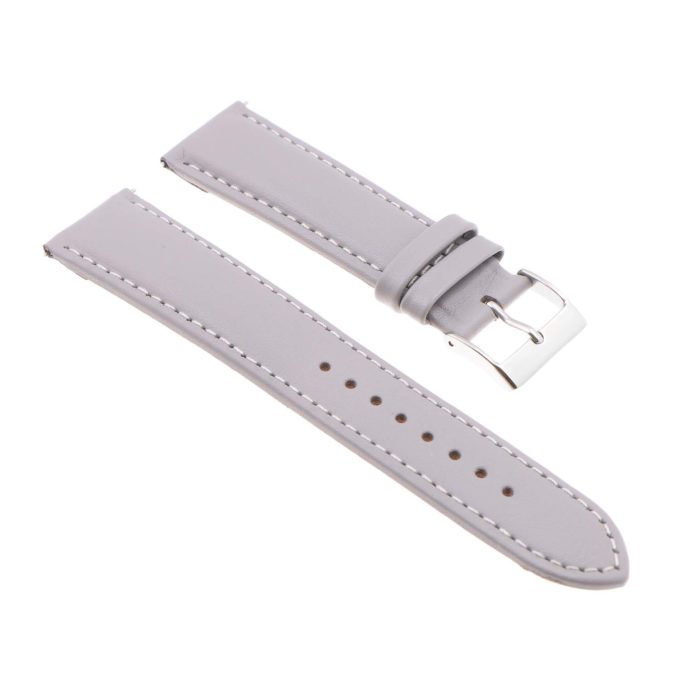 st18.7.7 Angle Grey Padded Smooth Leather Watch Band Strap