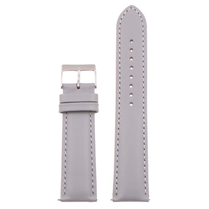 st18.7.7 Up Grey Padded Smooth Leather Watch Band Strap