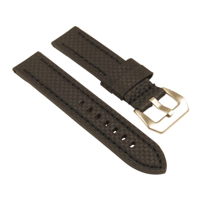 st25.1.1 Angle Black Heavy Duty Carbon Fiber Watch Strap