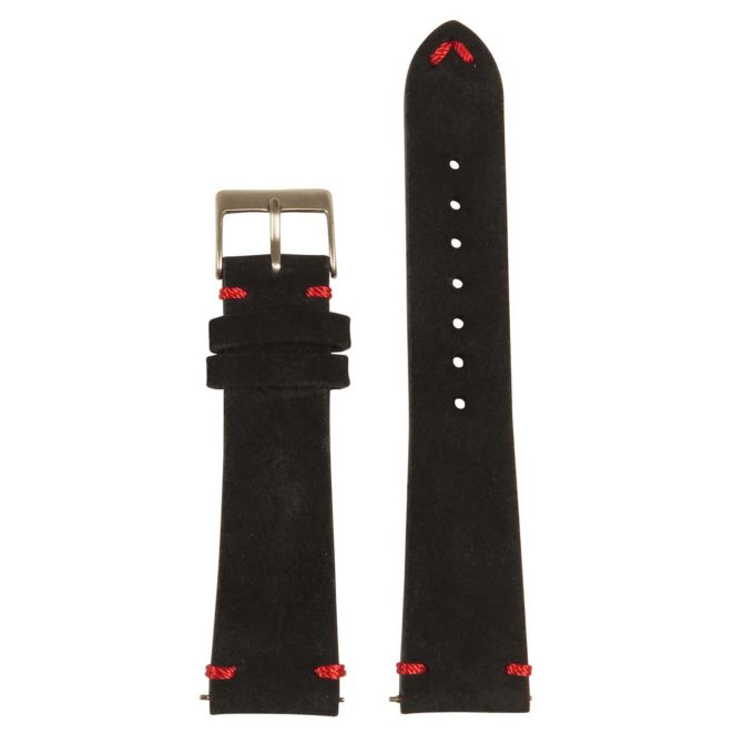 st28.1.6 Upright Suede Watch Strap in Black Red