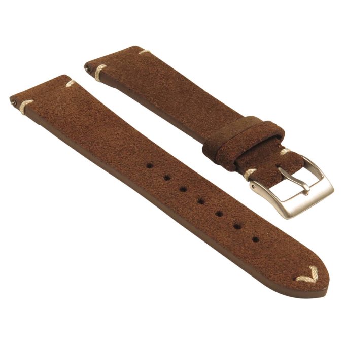st28.2 Angled Suede Watch Strap in Brown