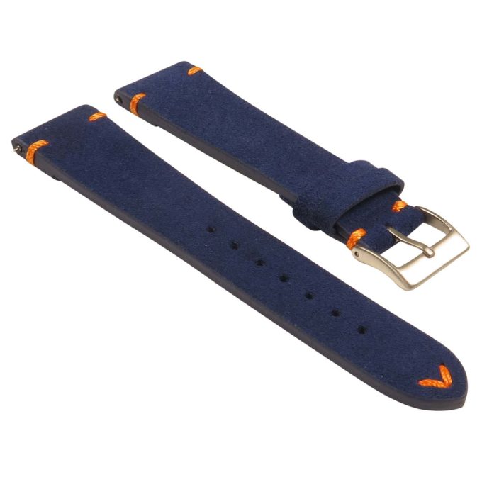 st28.5.12 Angled Suede Watch Strap in Blue Orange