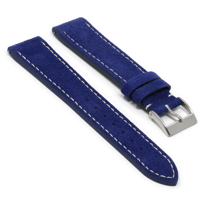 st34.5 Angle Blue StrapsCo Classic Suede Leather Watch Band Strap Mens Quick Release 16mm 18mm 19mm 20mm 21mm 22mm 24mm 1