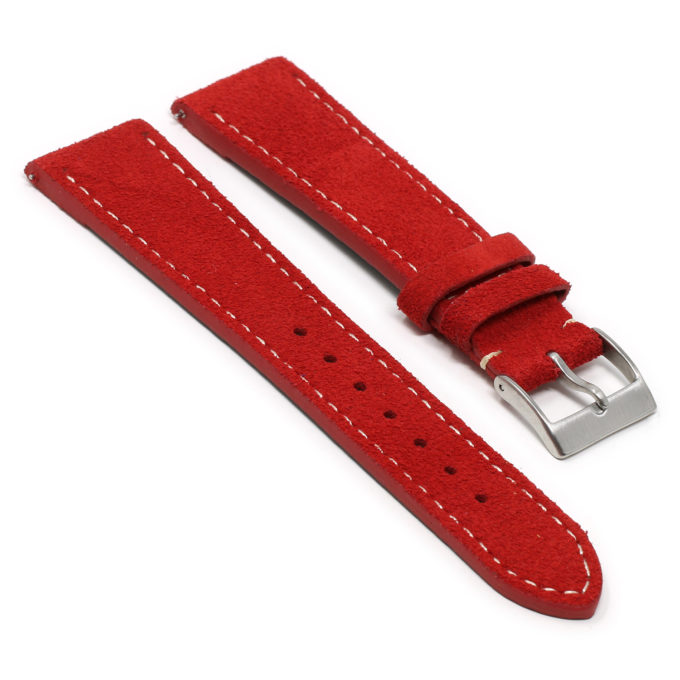 st34.6 Angle Red StrapsCo Classic Suede Leather Watch Band Strap Mens Quick Release 16mm 18mm 19mm 20mm 21mm 22mm 24mm 1