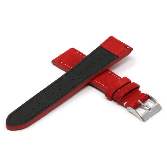 st34.6 Cross Red StrapsCo Classic Suede Leather Watch Band Strap Mens Quick Release 16mm 18mm 19mm 20mm 21mm 22mm 24mm 1