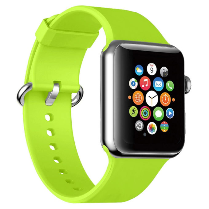 A.r1.11 Main Green StrapsCo Premium Rubber Strap For Apple Watch Series 123456