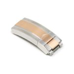 Cl.rx1.ss.rg Main Silver & Rose Gold StrapsCo Replacement Stainless Steel Deployant Clasp For Rolex 16mm 18mm