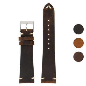 ds17.2 Gallery Dark Brown DASSARI Distressed Leather Watch Band Strap 18mm 19mm 20mm 21mm 22mm