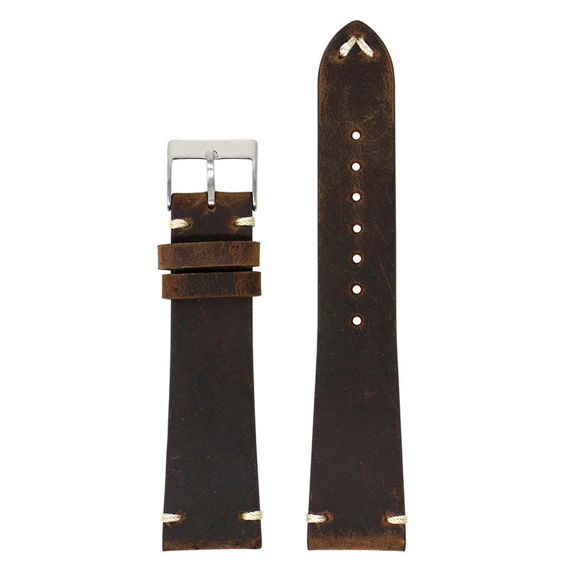 Distressed black clearance leather watch strap