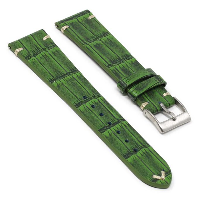 ds20.11 Angle Green DASSARI Vintage Alligator Leather Watch Band Strap 18mm 19mm 20mm 21mm 22mm 24mm 1