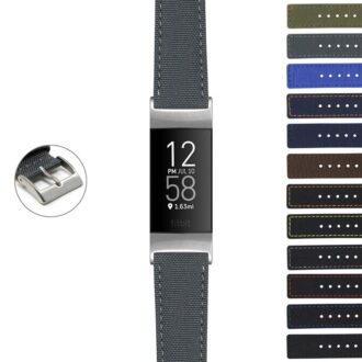 fbx.ny1 DASSARI Nylon Strap for Fitbit Charge 3 Charge 4