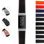 fbx.pu12 StrapsCoRubber Strap With Stitching Clasp for Fitbit Charge 3 Charge 4