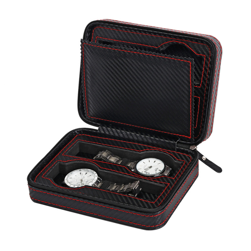 Carbon Fiber Watch Case for 4 Watches StrapsCo