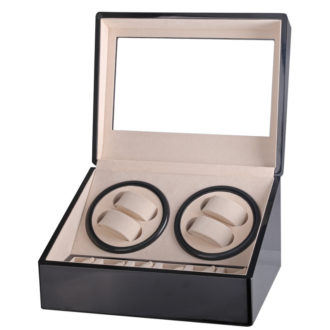 Piano Black Watch Winder For 4 Watches 2