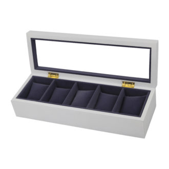 White Watch Box For 5 Watches