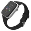 a.r18.1 Main Black StrapsCo Smooth Slim Thin Silicone Rubber Watch Band Strap for Apple Watch 38mm 40mm 42mm 44mm 2