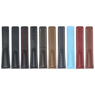 brc2 All Colors DASSARI Capital Smooth Italian Leather Watch Band Strap With Clasp For Breitling