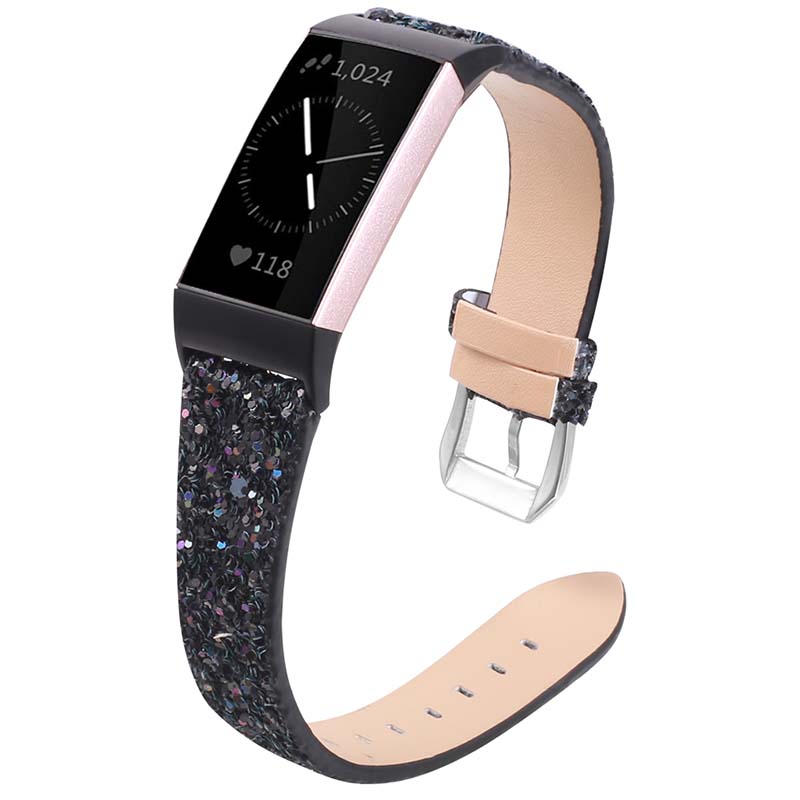 Glitter Leather Strap For Fitbit Charge Charge