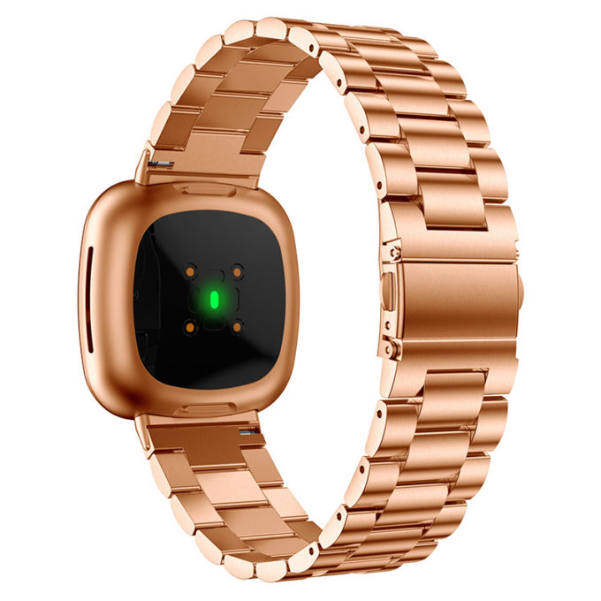 fb.m125.rg Back Rose Gold StrapsCo Stainless Steel Watch Band Strap for Fitbit Versa 3 Fitbit Sense